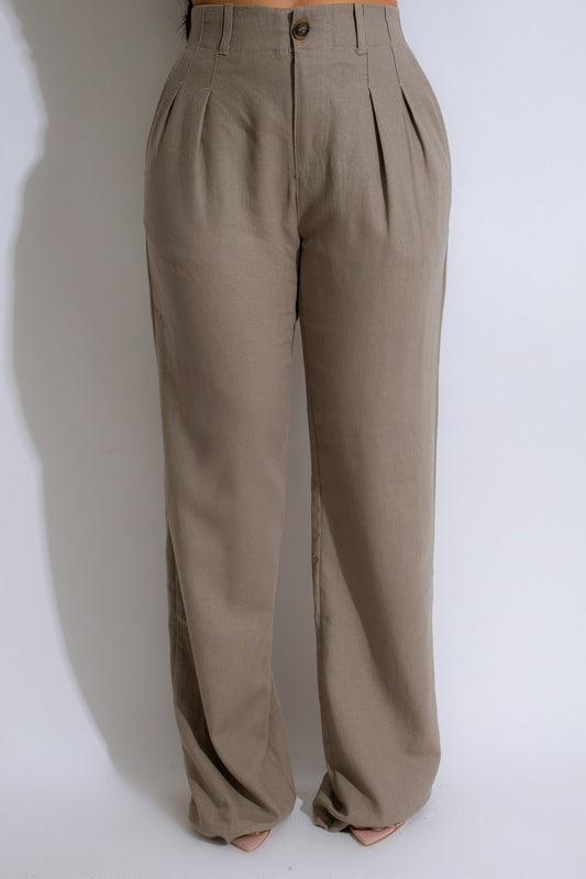 Linen straight leg pants - pants only