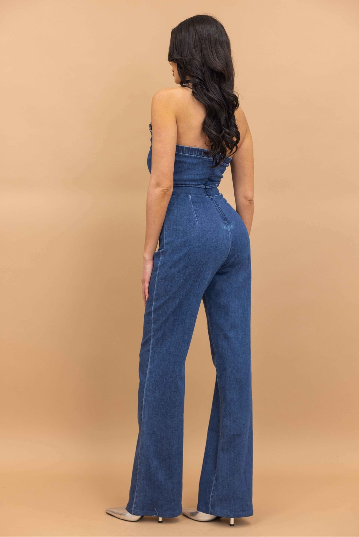 Washed Denim Jumpsuit